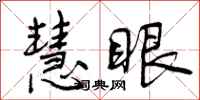 慧眼怎么写好看,慧眼书法图片