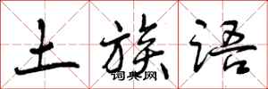 土族语怎么写好看，土族语书法图片