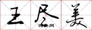王尽美怎么写好看,王尽美书法图片