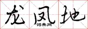 龙凤地怎么写好看，龙凤地书法图片