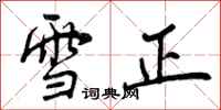 雪正怎么写好看，雪正书法图片