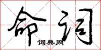 命词怎么写好看,命词书法图片