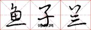 鱼子兰怎么写好看,鱼子兰书法图片