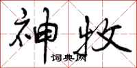 神牧怎么写好看，神牧书法图片