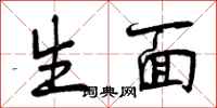 生面怎么写好看，生面书法图片