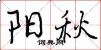 阳秋怎么写好看,阳秋书法图片