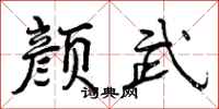 颜武怎么写好看,颜武书法图片