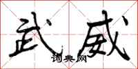 武威怎么写好看，武威书法图片