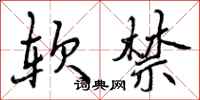 软禁怎么写好看,软禁书法图片