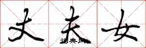 丈夫女怎么写好看，丈夫女书法图片