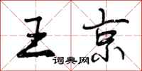 王京怎么写好看，王京书法图片