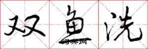 双鱼洗怎么写好看，双鱼洗书法图片