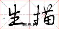 生描怎么写好看，生描书法图片