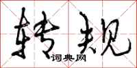 转规怎么写好看，转规书法图片