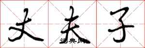 丈夫子怎么写好看，丈夫子书法图片