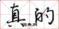 真的怎么写好看,真的书法图片