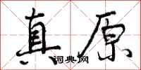 真原怎么写好看,真原书法图片