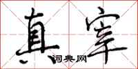真宰怎么写好看，真宰书法图片
