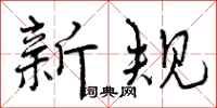 新规怎么写好看,新规书法图片