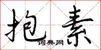 抱素怎么写好看,抱素书法图片