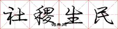 社稷生民怎么写好看，社稷生民书法图片