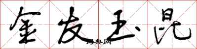 金友玉昆怎么写好看,金友玉昆书法图片