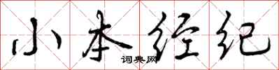 小本经纪怎么写好看，小本经纪书法图片