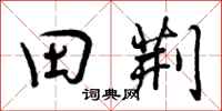 田荆怎么写好看,田荆书法图片
