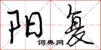 阳复怎么写好看，阳复书法图片