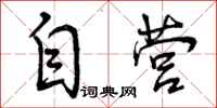 自营怎么写好看，自营书法图片