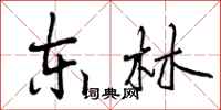 东林怎么写好看，东林书法图片
