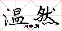 温然怎么写好看，温然书法图片
