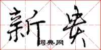 新贵怎么写好看,新贵书法图片