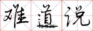 难道说怎么写好看,难道说书法图片