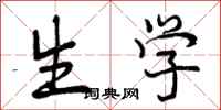 生学怎么写好看，生学书法图片