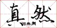 真然怎么写好看，真然书法图片