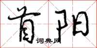 首阳怎么写好看，首阳书法图片
