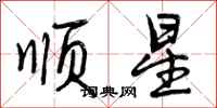 顺星怎么写好看，顺星书法图片