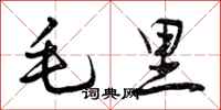 毛里怎么写好看，毛里书法图片