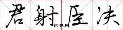 君射臣决怎么写好看，君射臣决书法图片