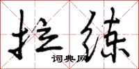 拉练怎么写好看，拉练书法图片