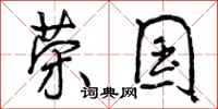 荣国怎么写好看，荣国书法图片