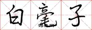 白毫子怎么写好看,白毫子书法图片