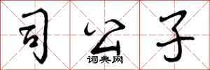 司公子怎么写好看，司公子书法图片