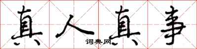 真人真事怎么写好看，真人真事书法图片