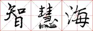 智慧海怎么写好看，智慧海书法图片