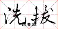洗拔怎么写好看，洗拔书法图片