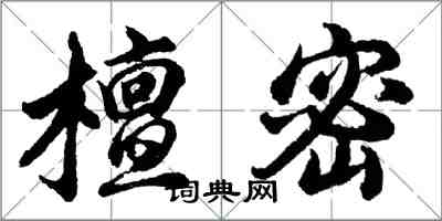 胡问遂檀密行书怎么写