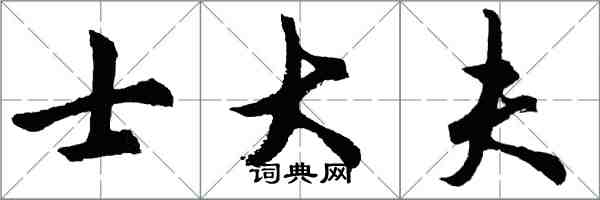 胡问遂士大夫行书怎么写