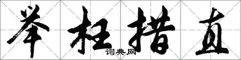 胡问遂举枉措直行书怎么写